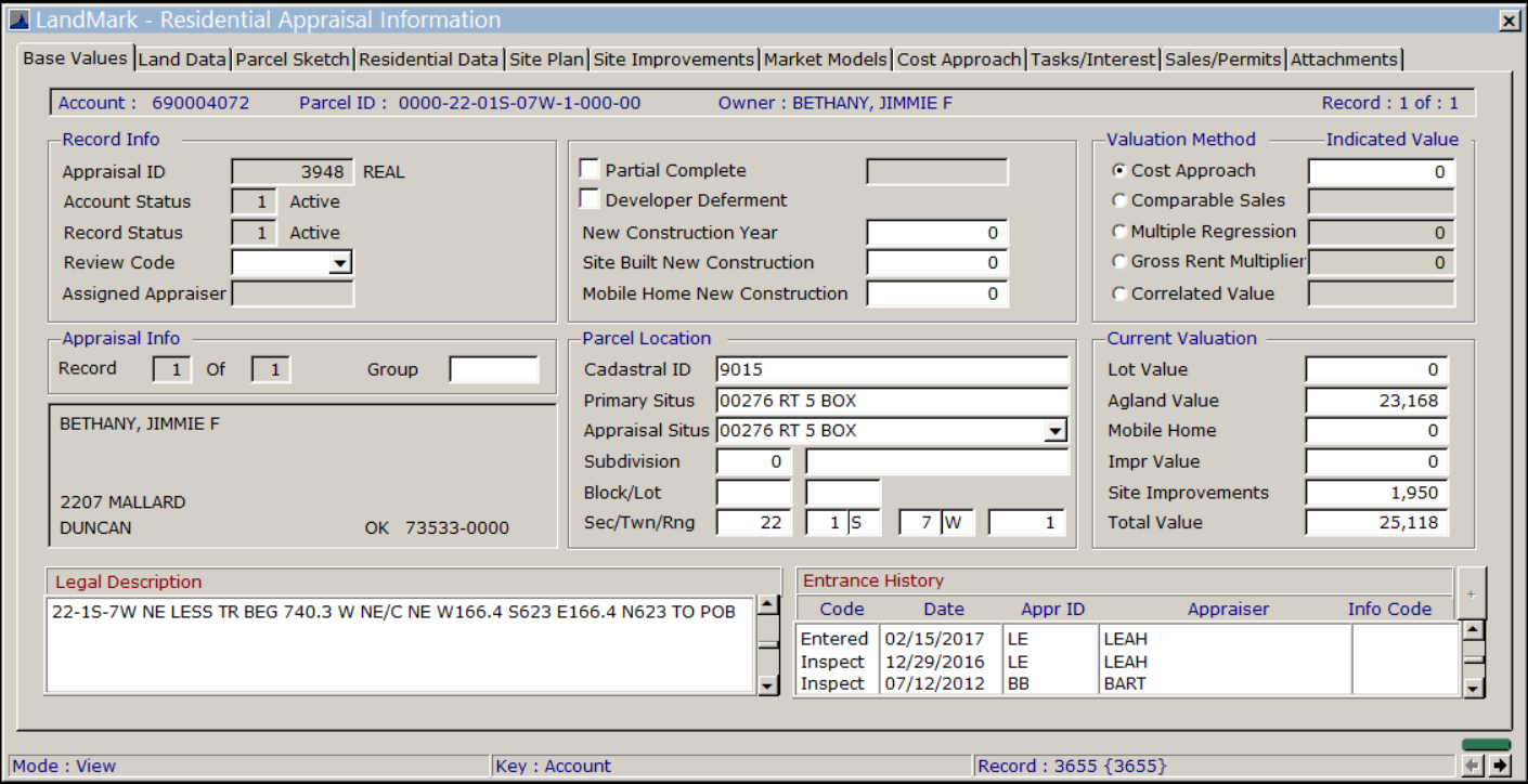 Appraisal Module | LandMark GSI: Your Ultimate CAMA Software for County ...